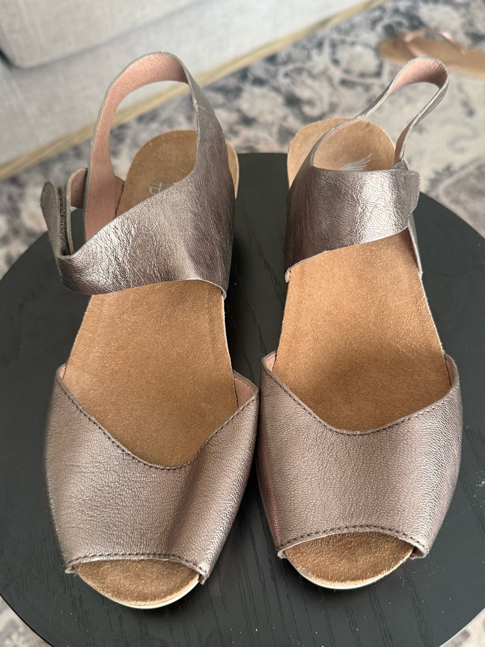Dansko Metallic Bronze Open-Toe Slingback Sandals EU 36 US 5.5-6